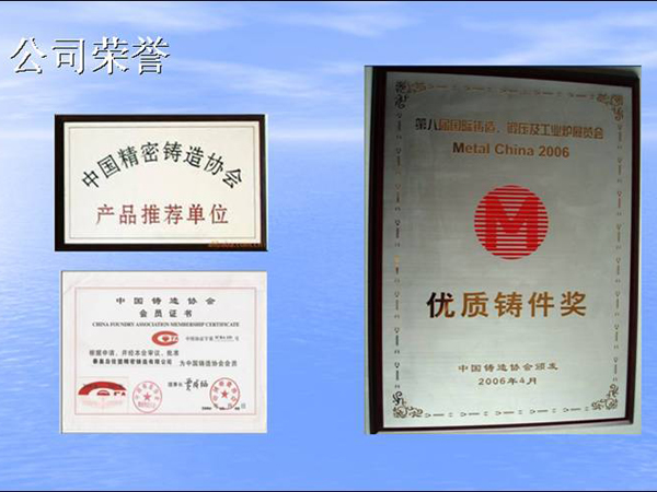 公司榮譽 公司榮譽